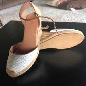 Wedges leather upper white